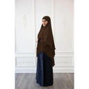 Chiffon Three Layered Princess Khimar (Espresso Shot)