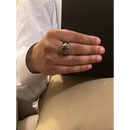 Citrine Real Sterling Silver Mens Islamic Ottoman Ring