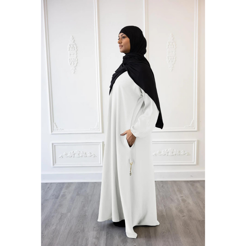 Sawda Textured Crepe Abaya - Blank Canvas