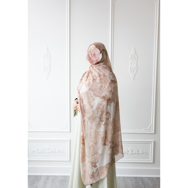 Printed Chiffon Hijab (Rosette)