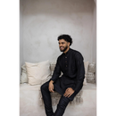 Sale Two Piece Suit Straight Fit Kurta - Black