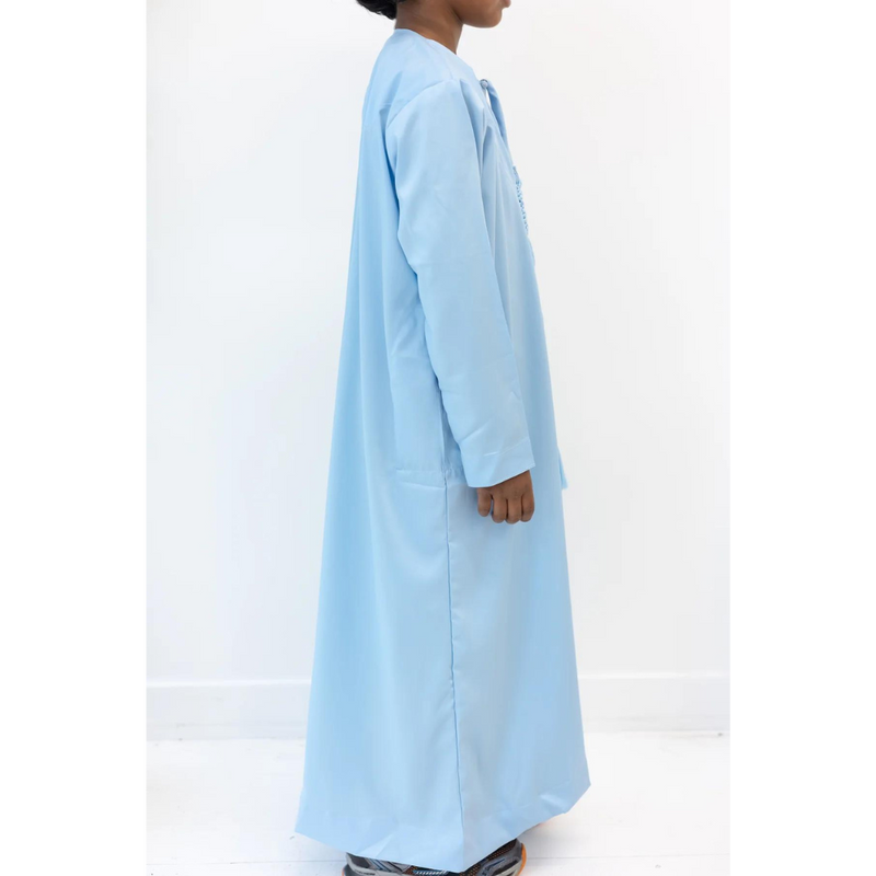 Mini Muslim Boys Thobe Baby Blue for Kids/Boys