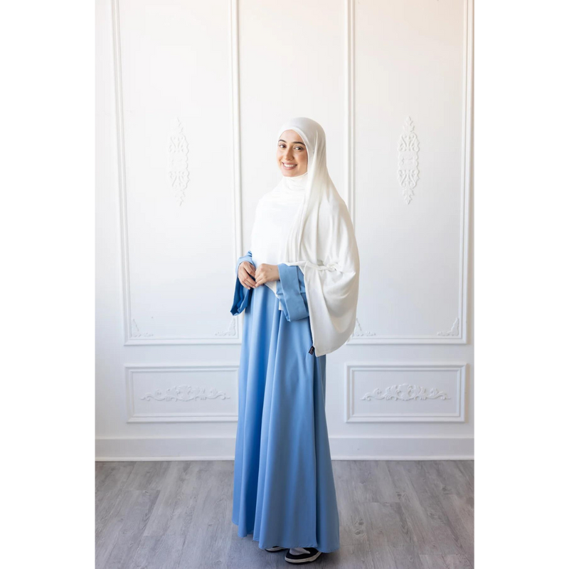 Umm Salama Cotton Blend Loose Fit Abaya (Summer Lake)