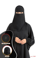 Bedoon Essm Niqab | Hidden elastic - 7PNR