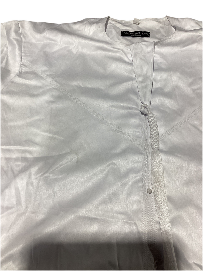 SAMPLE SALE Emirati Thobe | Plus Size - (Pure White) -07