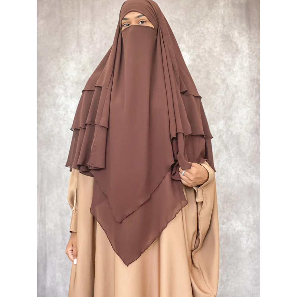 ★Premium 3 レイヤードKhimar (Taupe)【新品、未使用】 3_03e0a20b-263f-41f2-aabd-