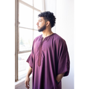 Moroccan 3/4 Sleeve Thobe (Burgundy)