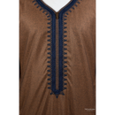 Moroccan Short Sleeve Thobe (Chocolate Brown)