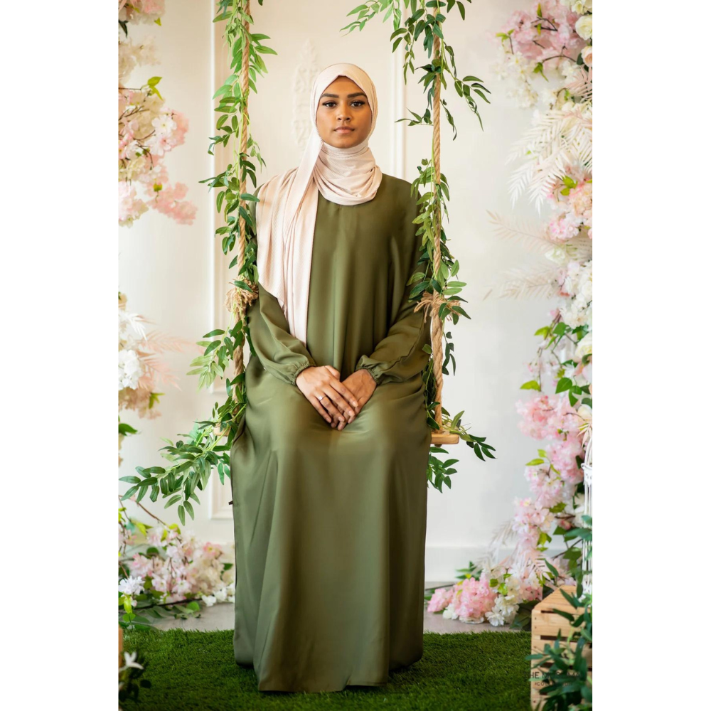 green abaya dress Hafsa (Sage Green) 68 / i_31 Modest Open Abaya by Ralph Lauren LAUREN RALPH Sizes:US 12