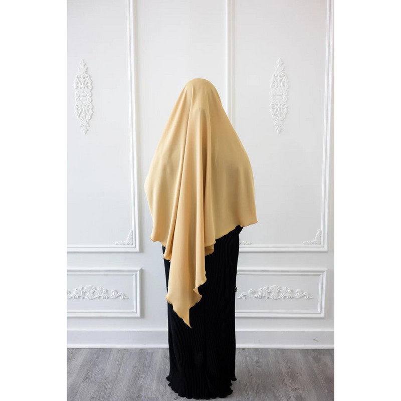 Two in One Niqab Khimar - Shea Butter Cream (C53)