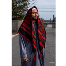 Black and Red Imamah/Shemagh/Keffiyyah Arab Men's Scarf