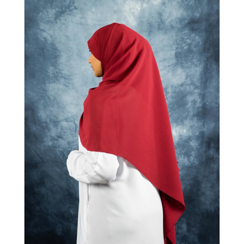 Crinkle Chiffon Hijab (Cranberry Silk)