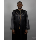 Embroidered Custom Made Emirati Thobe Style (Black and Gold)