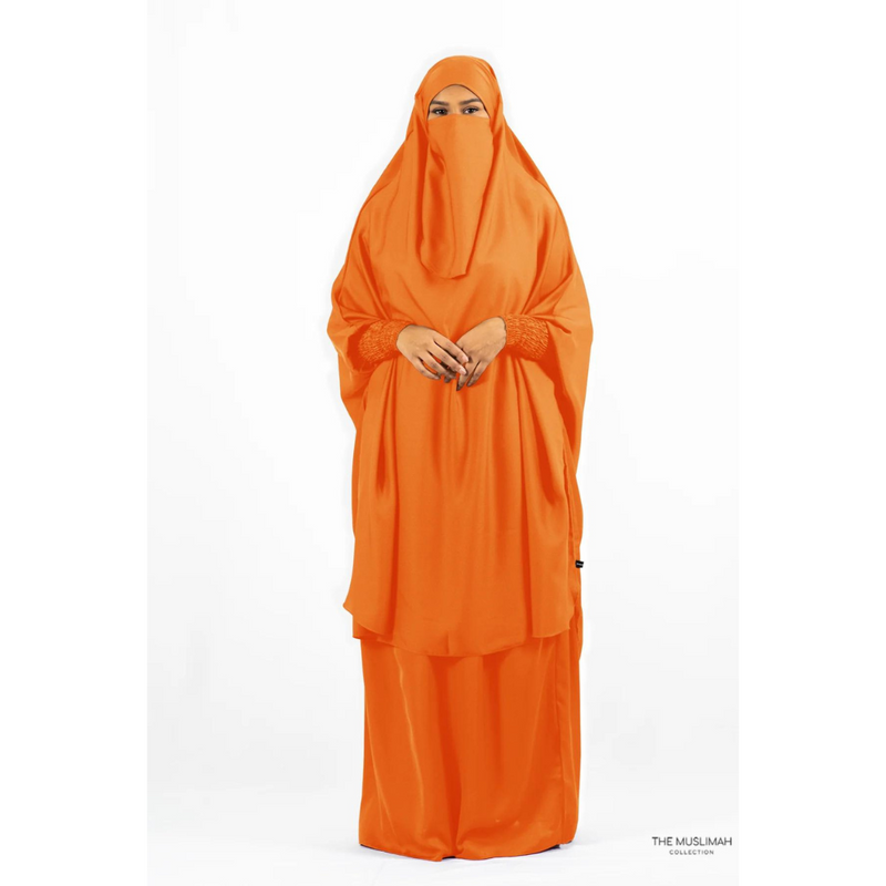 Sale Aisha Two Piece Jilbaab - Summer Orange