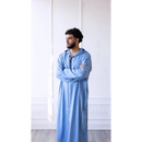 SAMPLE SALE Moroccan Style Hoodie Thobe (Pacific Blue) 14