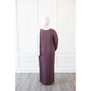 Pleated Plain Abaya (Dusty Pink)