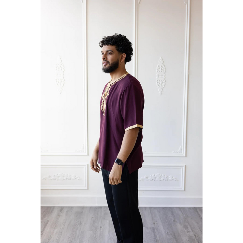 Moroccan T-Shirt (Maroon)