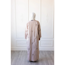 CLEARANCE SALE Linen Embroidered Palm Tree Design (Blush)