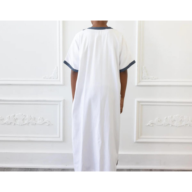 Kids Moroccan Short Sleeve (White)