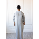 Moroccan 3/4 Sleeve Thobe (Grey Fog)