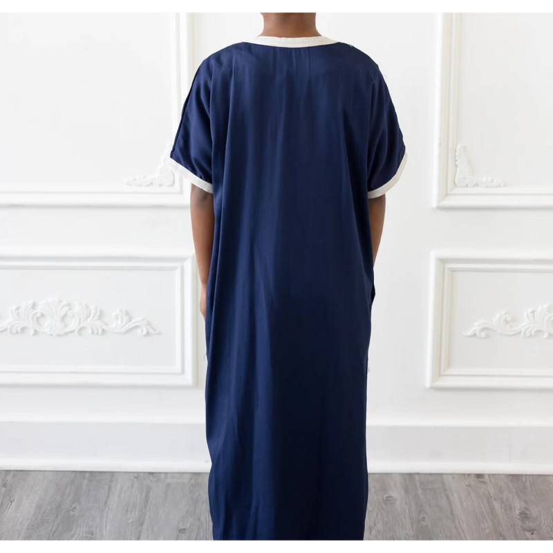 Kids Moroccan Short Sleeve (Navy Blue)