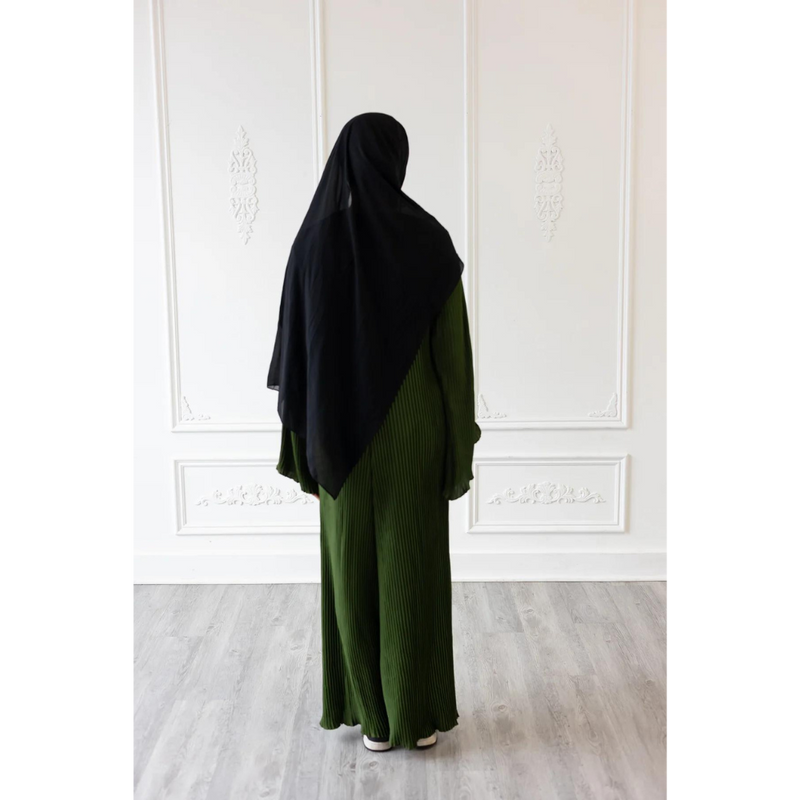 Pleated Plain Abaya (Earth)
