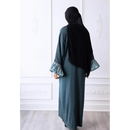 CLEARANCE SALE Eid Abaya Puff Sleeve Glam (Victorian Peacock)