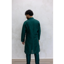 Sale Two Piece Suit Straight Fit Kurta - Green