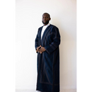 Syrian Farwa Coat with Hoodie - Space Black