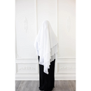 Chiffon Three Layered Princess Khimar - Frost White (C55)