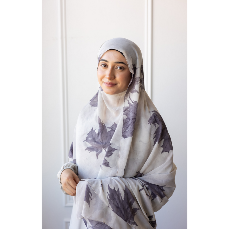 Printed Chiffon Hijab (Moonflower)