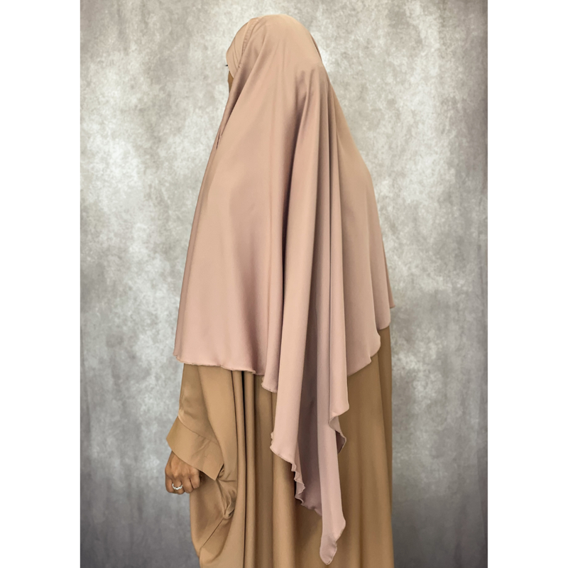 Bisque Two in One Niqab Khimar