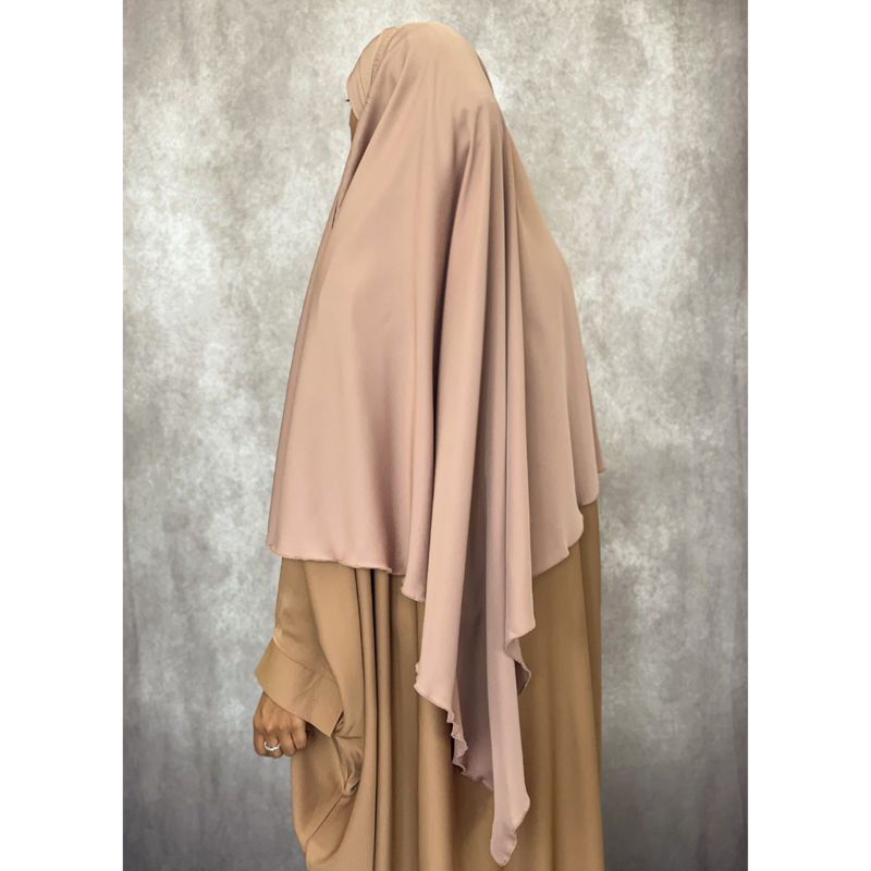 Two in One Niqab Khimar - Bisque (C50)