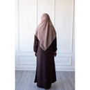 Sawda Textured Crepe Abaya (Coffee Brown)