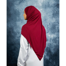 Ribbed Jersey Hijab - Maroon