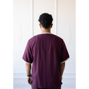 Moroccan T-Shirt (Burgundy & Cream)