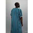 Moroccan Striped Thobe (Turqoise)