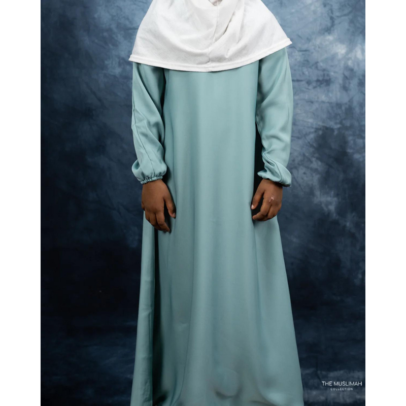 Mini Muslimah Kids Girls Abaya Ocean Breeze