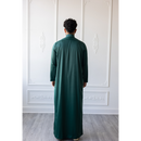 Saudi Collared Thobe (Emerald Green)