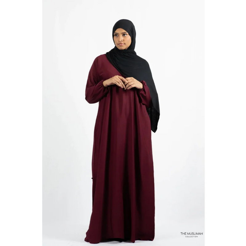 Hafsa Abaya (Maroon - Plus Size)