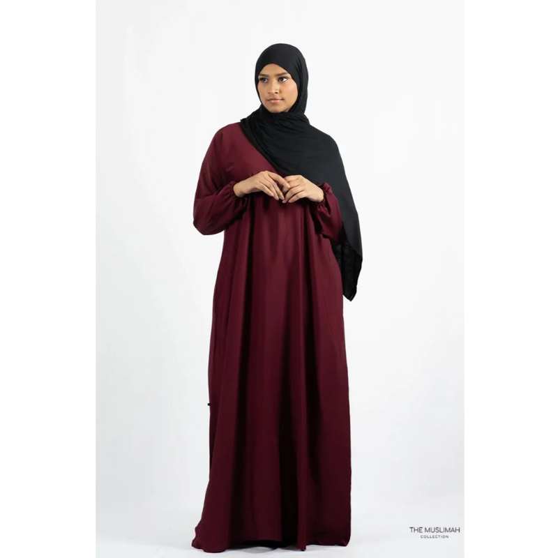 Hafsa Abaya Maroon XL Plus Size
