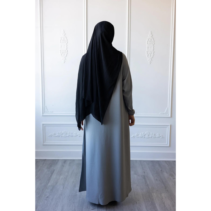 Sawda Textured Crepe Abaya (Mercury)