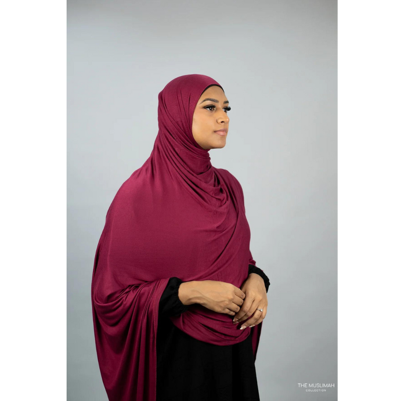 Jersey XL Hijab - Maroon