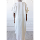 Moroccan Short Sleeve Kids-Boys Thobe (Pearl White)