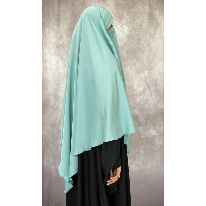 Two in One Niqab Khimar - Arctic Ice (C50)