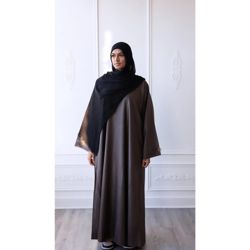 Luxury Linen Abaya (Cedar)