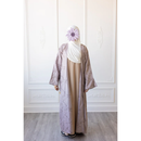 Linen Embroidered Vine Design (Velvet Rose)