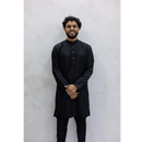 Sale Two Piece Suit Straight Fit Kurta - Black