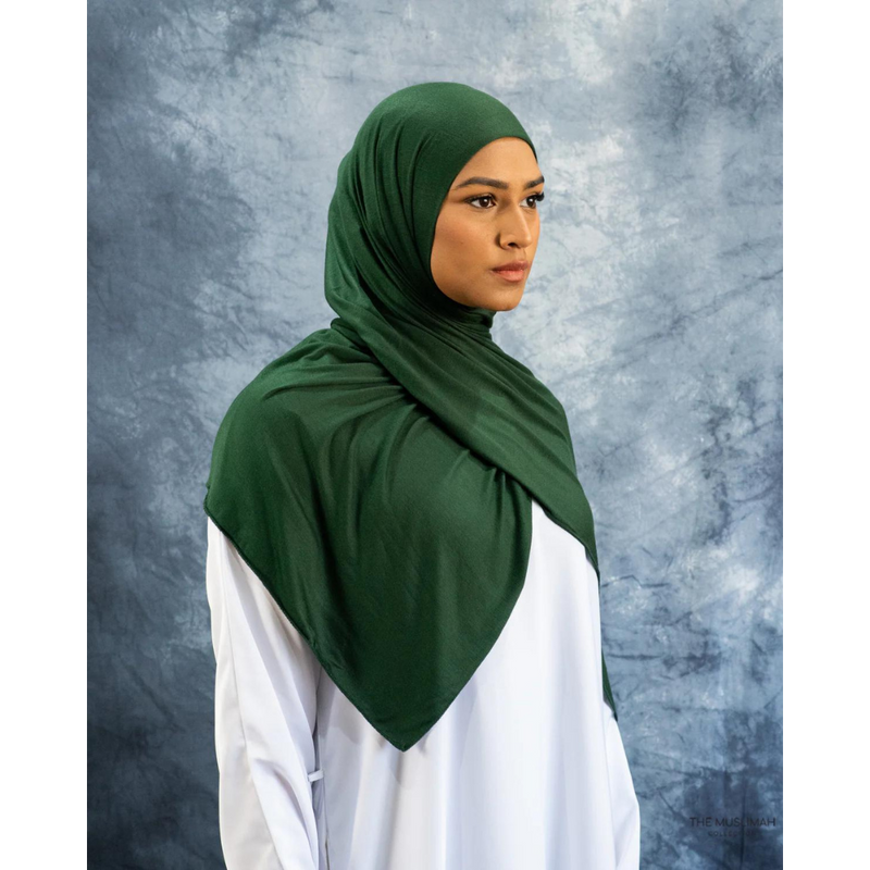 Jersey Hijab - Forest Green