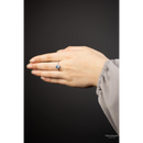 Swiss Blue Topaz Sterling Silver Halo Ring